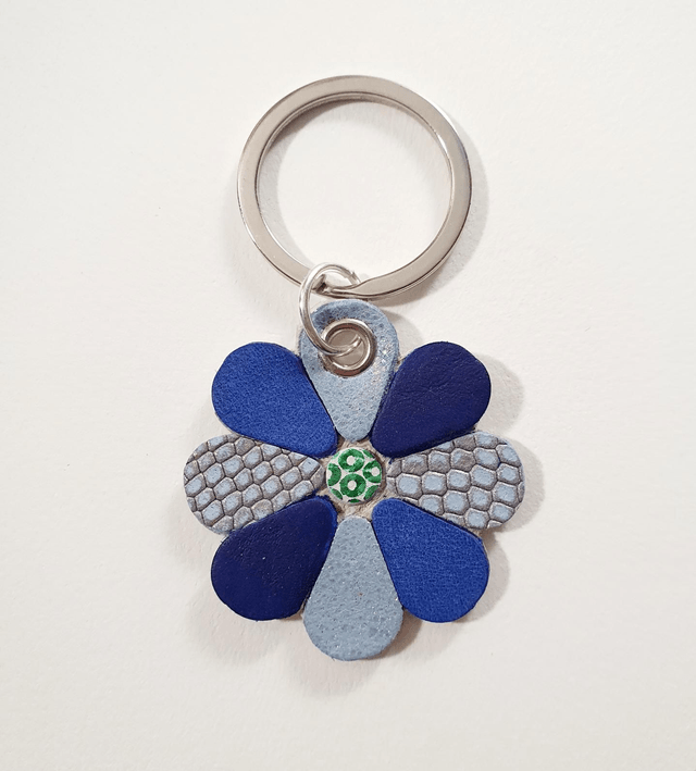 Marguerite bleu - gris
