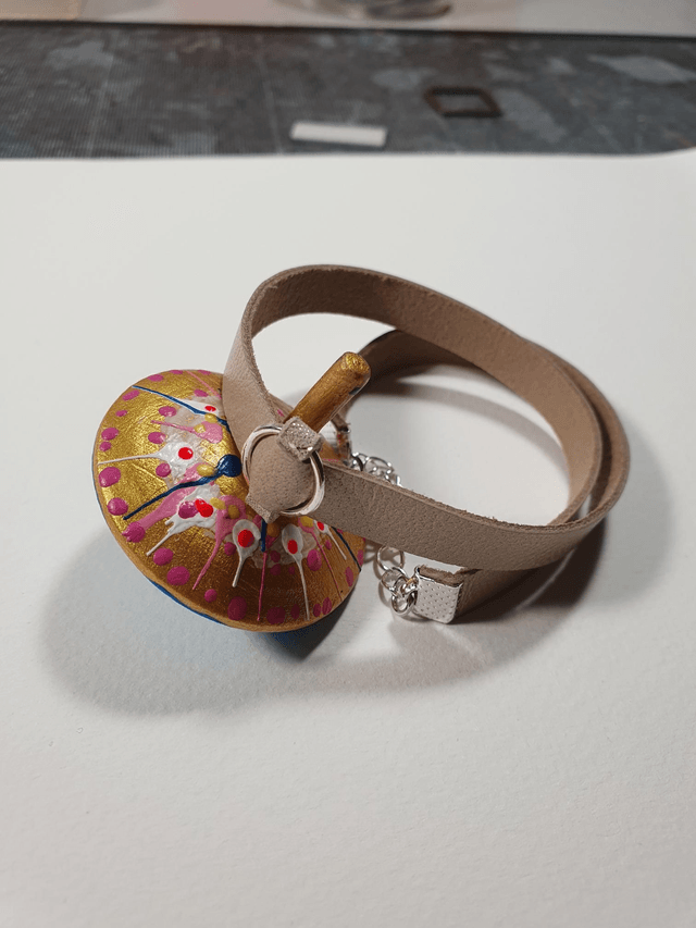Colliet Anel En Cuir Nude
