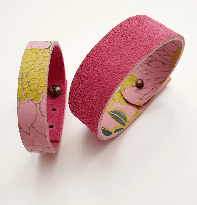 Bracelets mère-fille rose et vert
