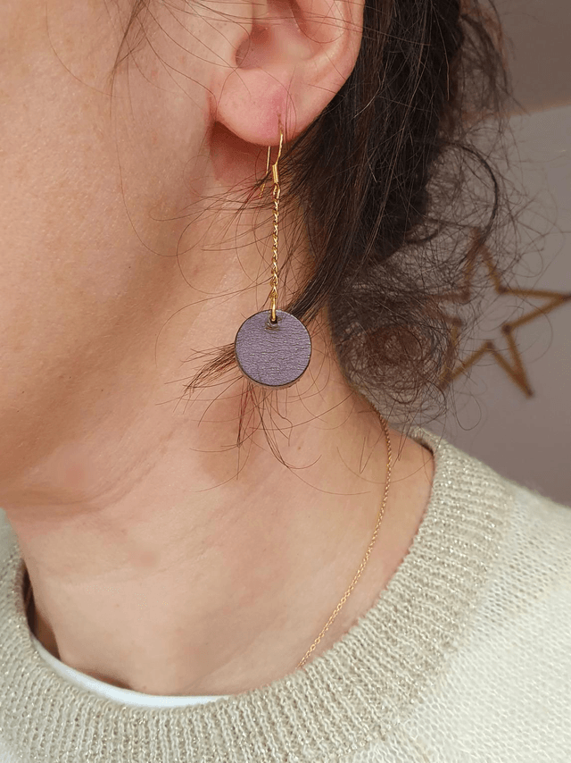 Anel Boucles d´oreilles - prune
