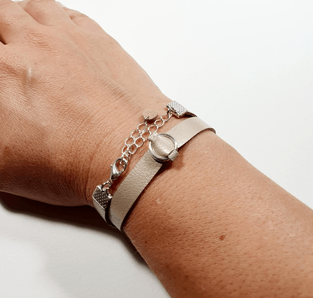 Colliet Anel En Cuir Nude