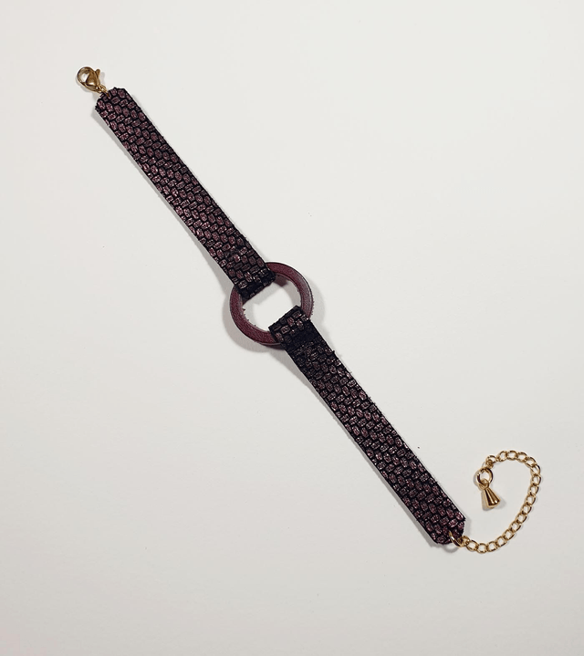 Anel bracelet prune