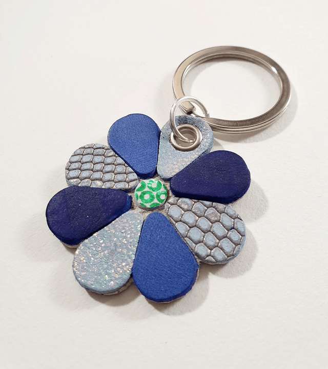 Marguerite bleu - gris