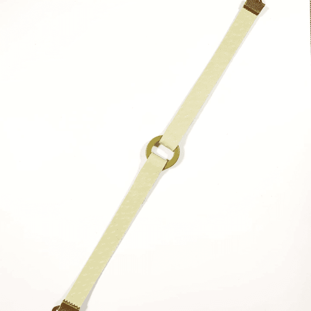 Anel - Bracelet en cuir avec anneau en cuir vert